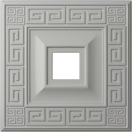 Ekena Millwork Eris Ceiling Medallion (Fits Canopies up to 9 7/8"), 18"W x 18"H x 3 1/2"ID x 1 1/8"P, Frost CM18ERFRF